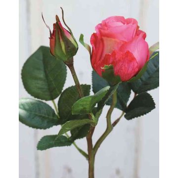 Rosa artificiale RENESMEE, rosa, 45cm, Ø6cm