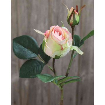 Rosa artificiale RENESMEE, verde-rosa, 45cm, Ø6cm