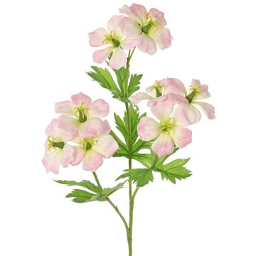 Pianta artificiale ramo di geranio ZEDENA, rosa-crema, 70 cm, Ø 6 cm