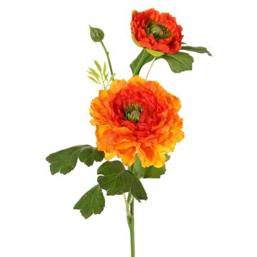 Ramo artificiale di ranuncolo SAGARA, arancione, 45 cm, Ø 5-8 cm