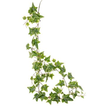 Ghirlanda di edera artificiale BESSIE, Eco Collection, verde-bianco, 160 cm