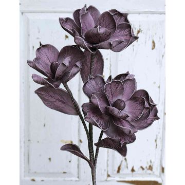 Ramo decorativo di camelia RANIA, viola scuro, 95cm, Ø20cm