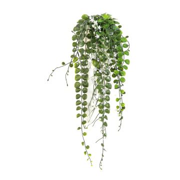 Pianta artificiale pendente pioggia d'argento KEMMO su bastoncino, fiori, crossdoor, crema, 60 cm