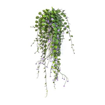 Pianta artificiale pendente pioggia d'argento KEMMO su bastoncino, fiori, crossdoor, lilla, 60 cm