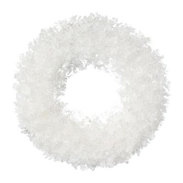 Ghirlanda decorativa cristalli di ghiaccio VIKRA, ghiacciata, bianca, Ø 25 cm
