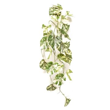 Pianta artificiale pendente Scindapsus NAVIRT su bastoncino, verde-bianco, 90 cm