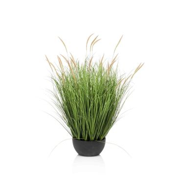 Erba artificiale per pulire lampade WALERIAN in ciotola decorativa, con pannocchie, verde, 80 cm