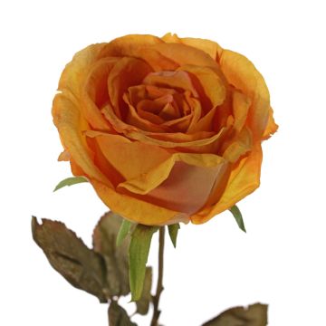 Rosa artificiale NAJMA, arancione-giallo, 65cm, Ø11cm