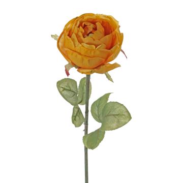 Rosa artificiale SOUSANNA, giallo-arancione, 35cm, Ø8cm