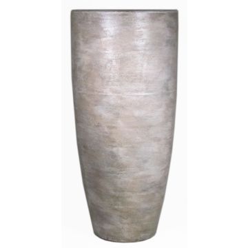 Vaso alto in ceramica THORAN con grano, marrone-bianco, 70cm, Ø32cm