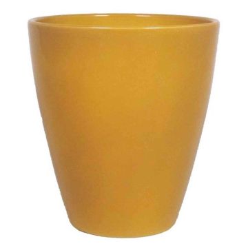 Vaso TEHERAN PALAST in ceramica, giallo ocra, 17cm, Ø13,5cm