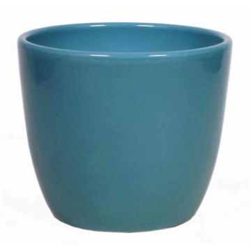 Piccolo vaso in ceramica per piante TEHERAN BASAR, blu oceano, 6cm, Ø7,5cm