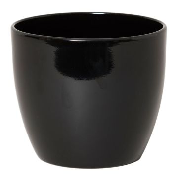 Piccolo vaso in ceramica per piante TEHERAN BASAR, nero, 8,5cm, Ø10,5cm