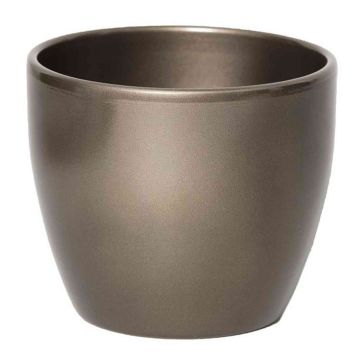 Piccolo vaso in ceramica per piante TEHERAN BASAR, bronzo, 6cm, Ø7,5cm