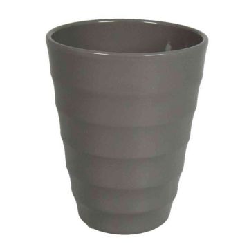 Fioriera in ceramica IZEH per orchidee, grigio scuro, 17cm, Ø14cm