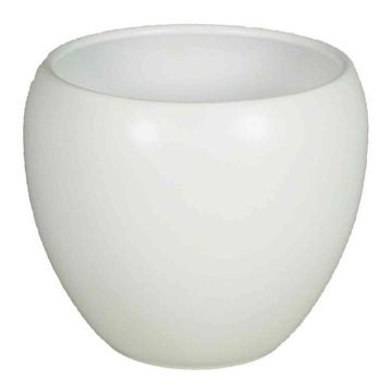 Fioriera bianca-opaca URMIA BASAR, ceramica, 15cm, Ø17cm
