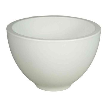 Ciotola di ceramica bianca-opaca SCHIRAS per piante, 18cm, Ø27cm