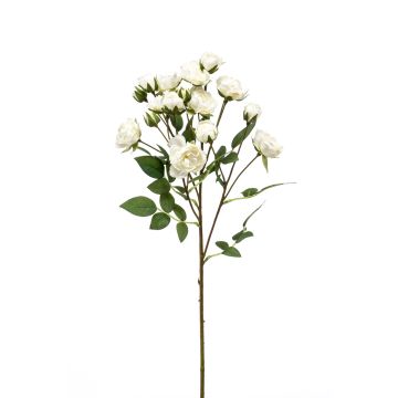Ramo artificiale di rose TOSSA, bianco, 55cm