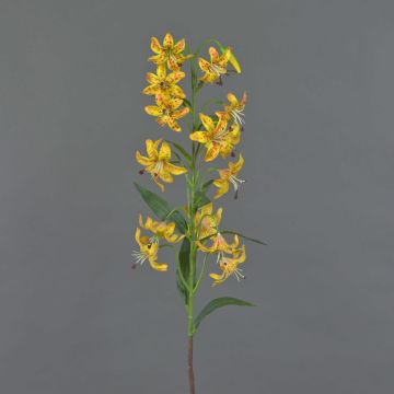 Fiore finto di giglio tigrato ARAMAIO, giallo, 80cm