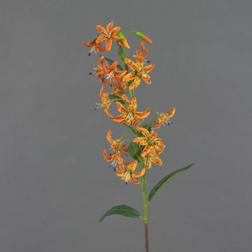 Fiore finto di giglio tigrato ARAMAIO, arancione, 80cm