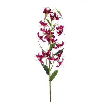 Fiore finto di giglio tigrato ARAMAIO, rosso bordeaux, 80cm
