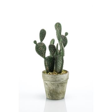 Cactus fico d'india artificiale ACEDERA in vaso decorativo, verde, 20cm