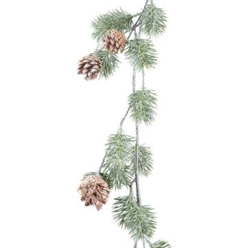 Ghirlanda artificiale abete SYMBAR con pigne, congelata, 205 cm