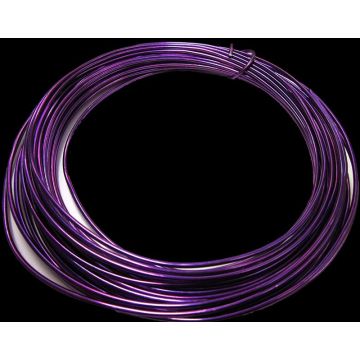 Filo di alluminio TANEA, verniciato viola, 12 m, Ø 2 mm