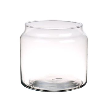 Vaso decorativo MARIETTE, vetro, trasparente, 17cm, Ø19cm