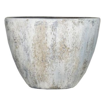 Vaso da piante in ceramica MORTAZA con grano, ovale, blu-beige, 37x15x27cm