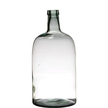 Bottiglia decorativa NIRAN, vetro, riciclato, trasparente-verde, 40cm, Ø19cm