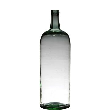 Bottiglia decorativa NIRAN, vetro, riciclato, trasparente-verde, 60cm, Ø19cm