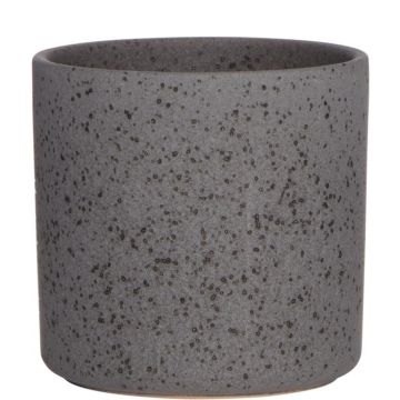 Fioriera ARAYA, ceramica, maculato, nero, 10cm, Ø10cm