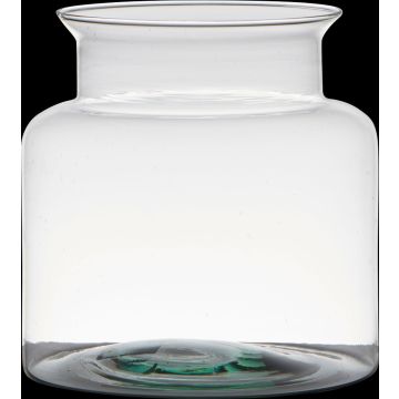 Lanterna di vetro KARIN EARTH, riciclato, trasparente, 19cm, Ø19cm