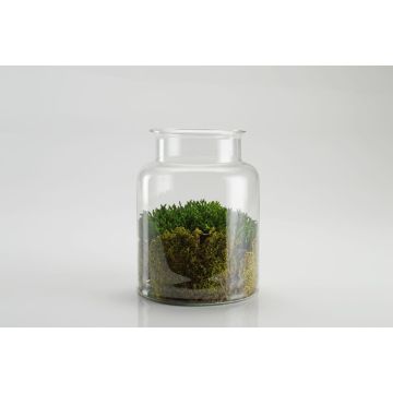 Vaso di vetro decorativo KARIN EARTH, riciclato, trasparente, 25cm, Ø19cm