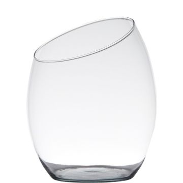 Lanterna di vetro KATE, riciclato, trasparente, 20cm, Ø16,5cm