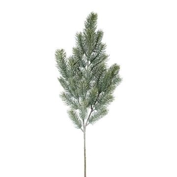 Ramo decorativo abete blu SLOVAN, ghiacciato, bianco-verde, 65 cm