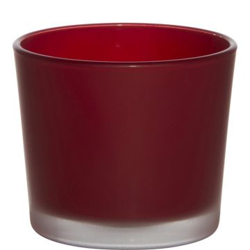 Grande portalumino ALENA FROST, rosso opaco, 9cm, Ø10cm