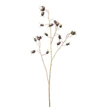 Ramo artificiale di rosa selvatica JORHEL con bacche di rosa canina, arancione, 75 cm