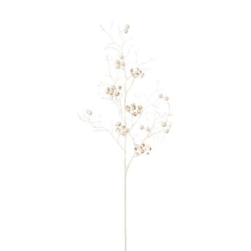 Ramo artificiale Sorbo VORLEM, bacche, bianco-oro, 70 cm