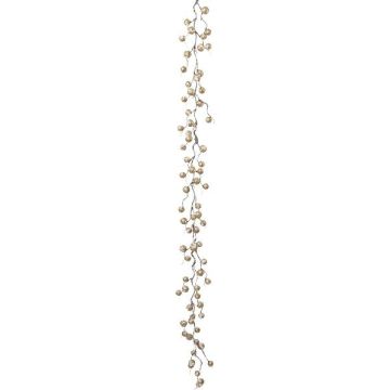 Ghirlanda artificiale sorbo ELMORE, innevata, champagne, 170 cm