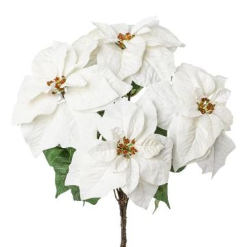 Stella di Natale in velluto DRENMA, bianca, 65 cm
