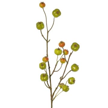 Ramo artificiale di melo ornamentale NONGIH con frutti, verde-arancione, 60 cm