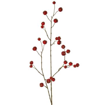 Ramo artificiale di mela ornamentale NONGIR con frutti, rosso scuro, 90 cm
