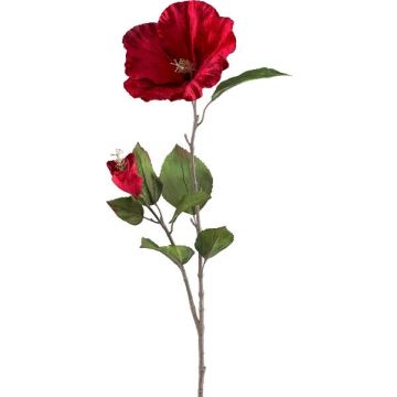 Fiore di tromba vellutato WINSOP, rosso rubino, 80 cm