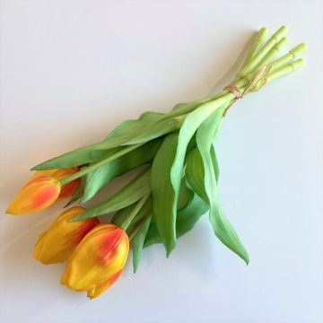 Mazzo di tulipani artificiali LEANA, arancione, 30cm, Ø20cm