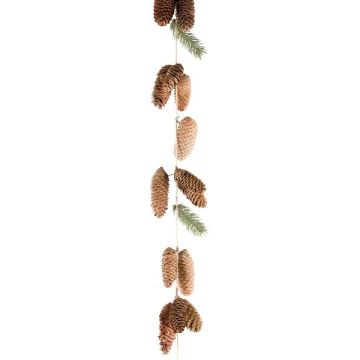 Ghirlanda artificiale di abete rosso VELMAR, pigne, naturale, 165 cm