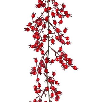 Ghirlanda decorativa TELAND con rose di patate, bacche, rossa, 120 cm