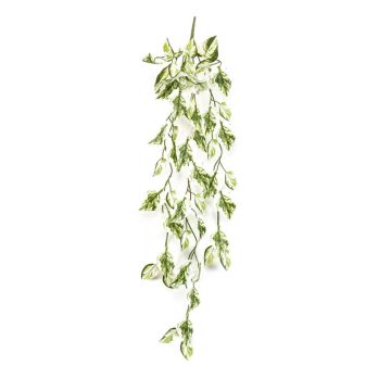Pianta artificiale pendente Scindapsus LAXORE su bastoncino, bianco-verde, 85 cm