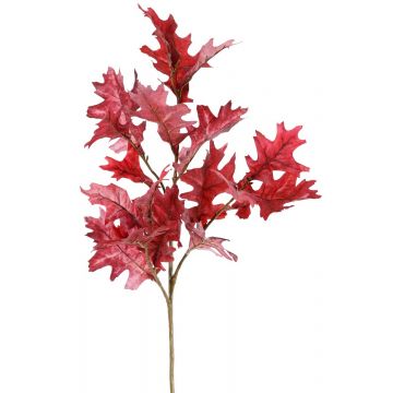 Ramo di quercia artificiale ERASMIA, rosso bordeaux, 75cm